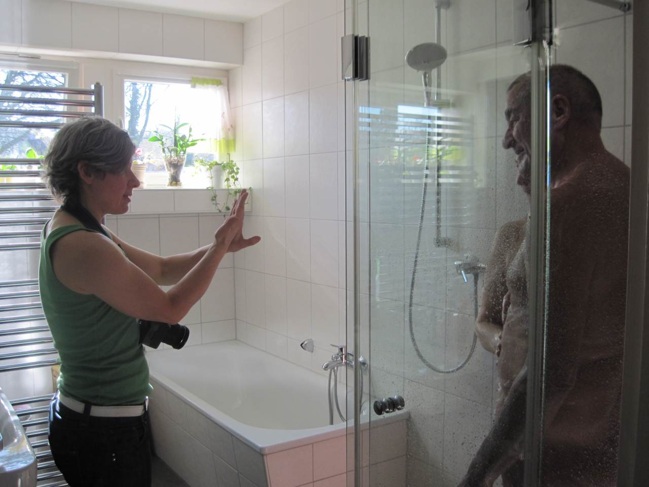 Dans la cabine de douche Dans la cabine de douche