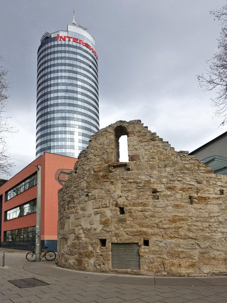L'emblème d'Jena: Tour d'anatomie (ruine) et JenTower