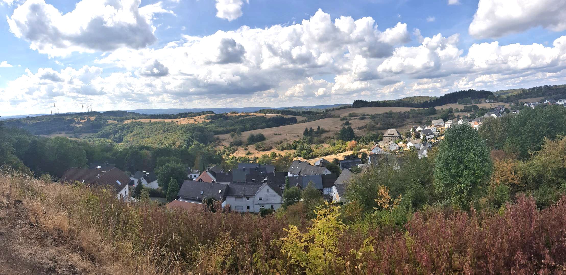 Lahn-Dill 5/8 La colline du château de Tringenstein offre une vue panoramique sur le pays - un emplacement de choix pour un château médiéval.