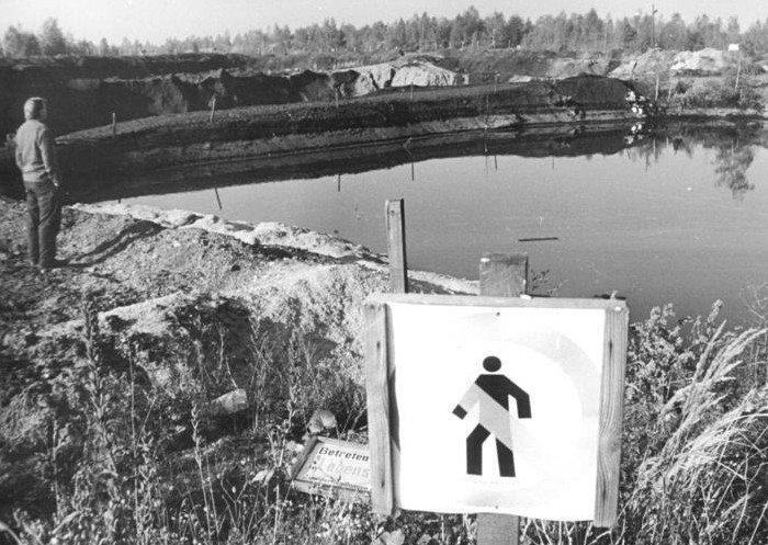 Décharge de déchets toxiques : lac Wismut Décharge de déchets toxiques